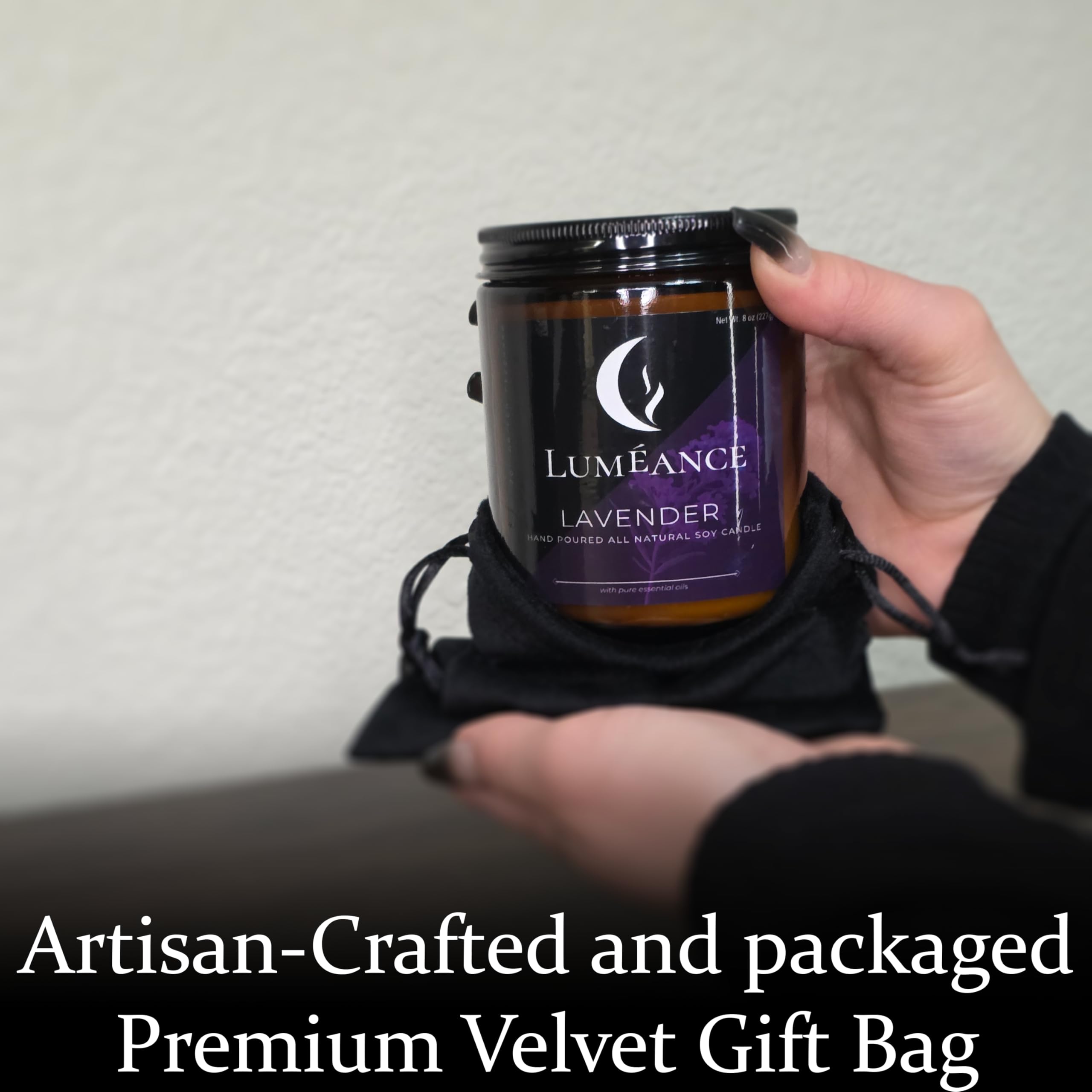 Lumeance Chai Latte Candle gift-ready packaging emphasizing presentable design.