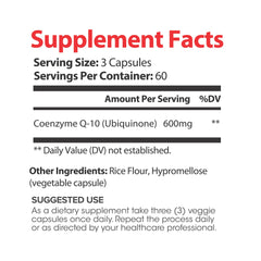 Lumen Naturals CoQ10 capsules close-up, vegetarian formula for daily vitality.
