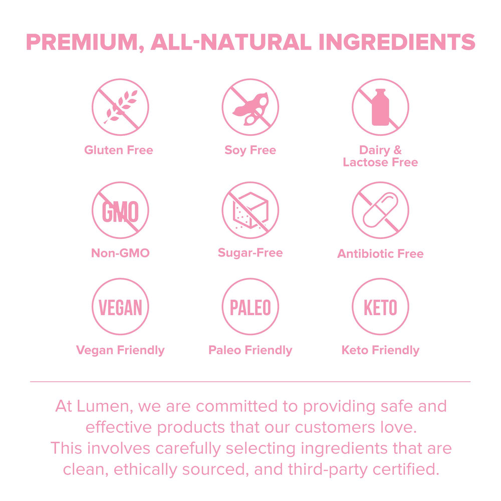 Lumen Naturals gut health supplement pack displayed on a clean surface