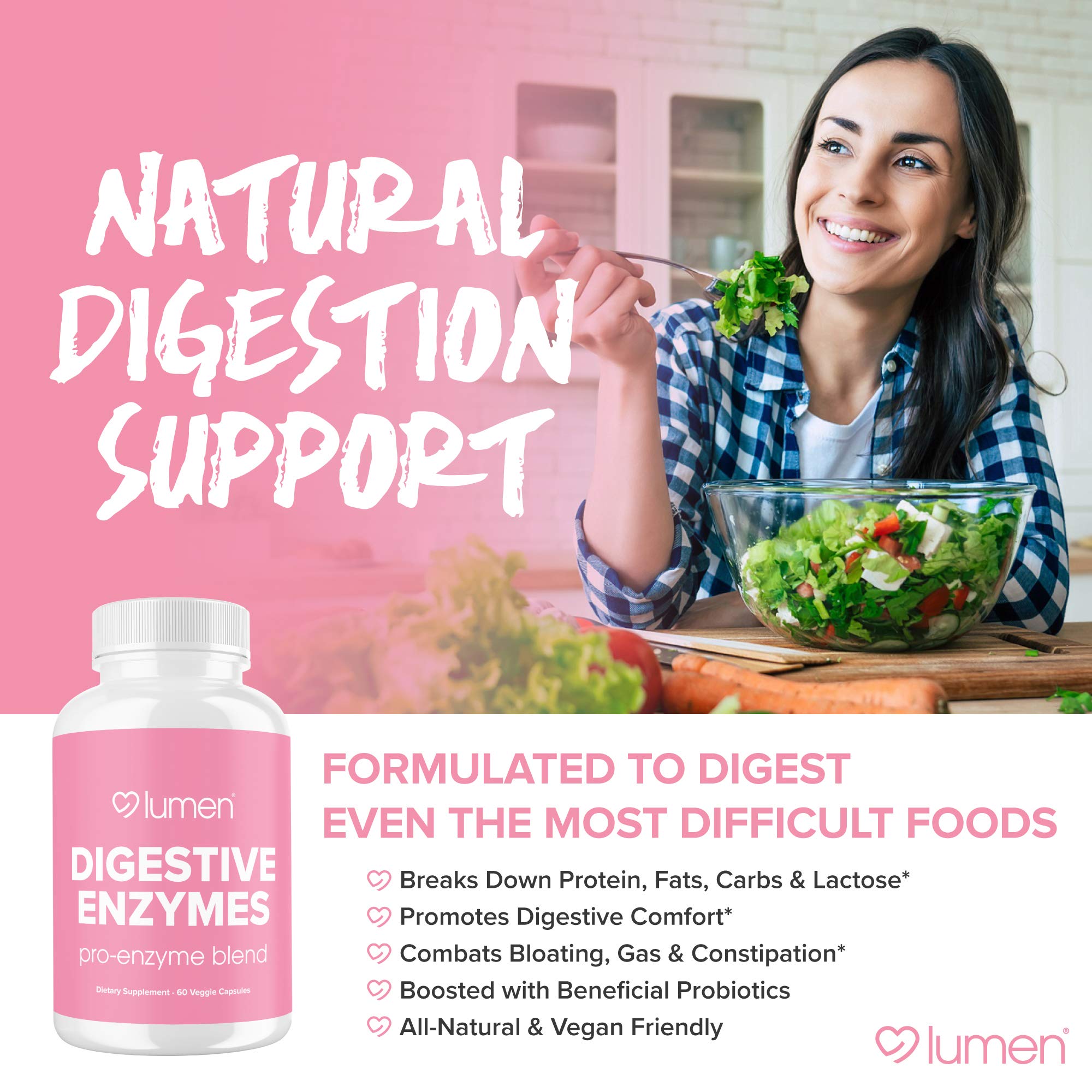 Lumen Naturals Makzyme-Pro Blend capsules ready for probiotic balance