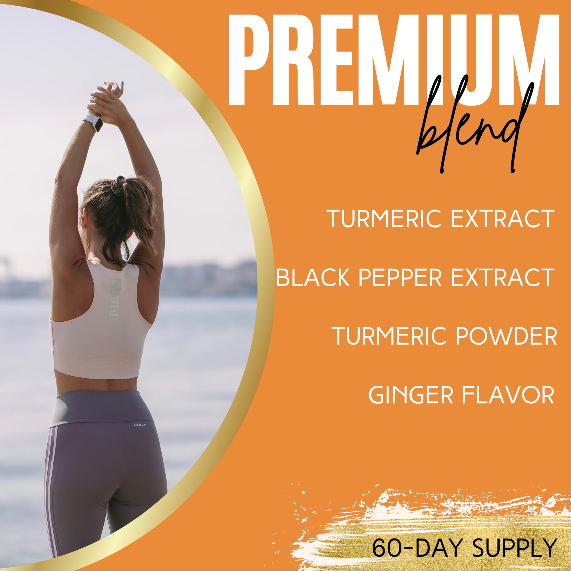 Lumen Naturals turmeric gummies close-up highlighting ginger flavor for a pleasant taste.