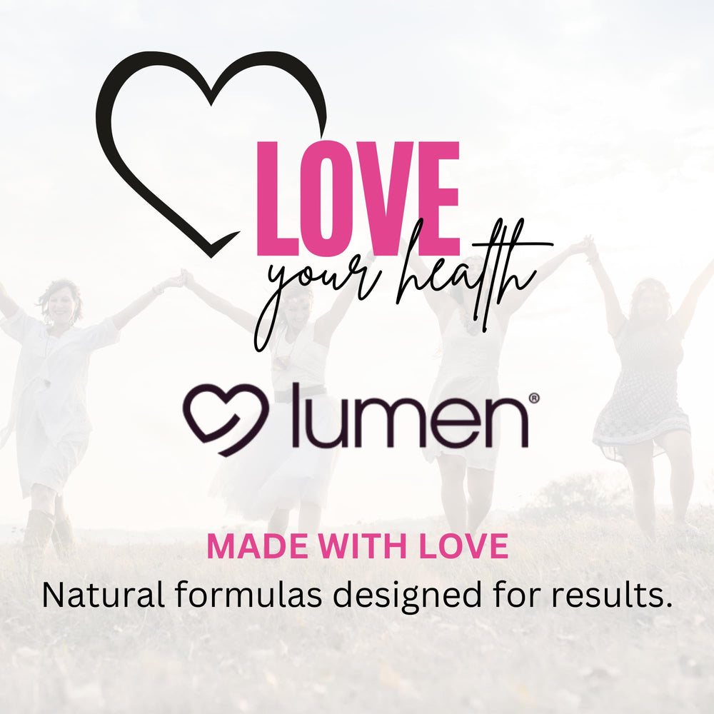 Hand-held Lumen Naturals Women's Multivitamin bottle for on-the-go daily use