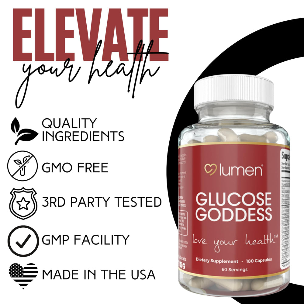 Lumen Naturals Gluco Goddess 180 capsules for two months of use.