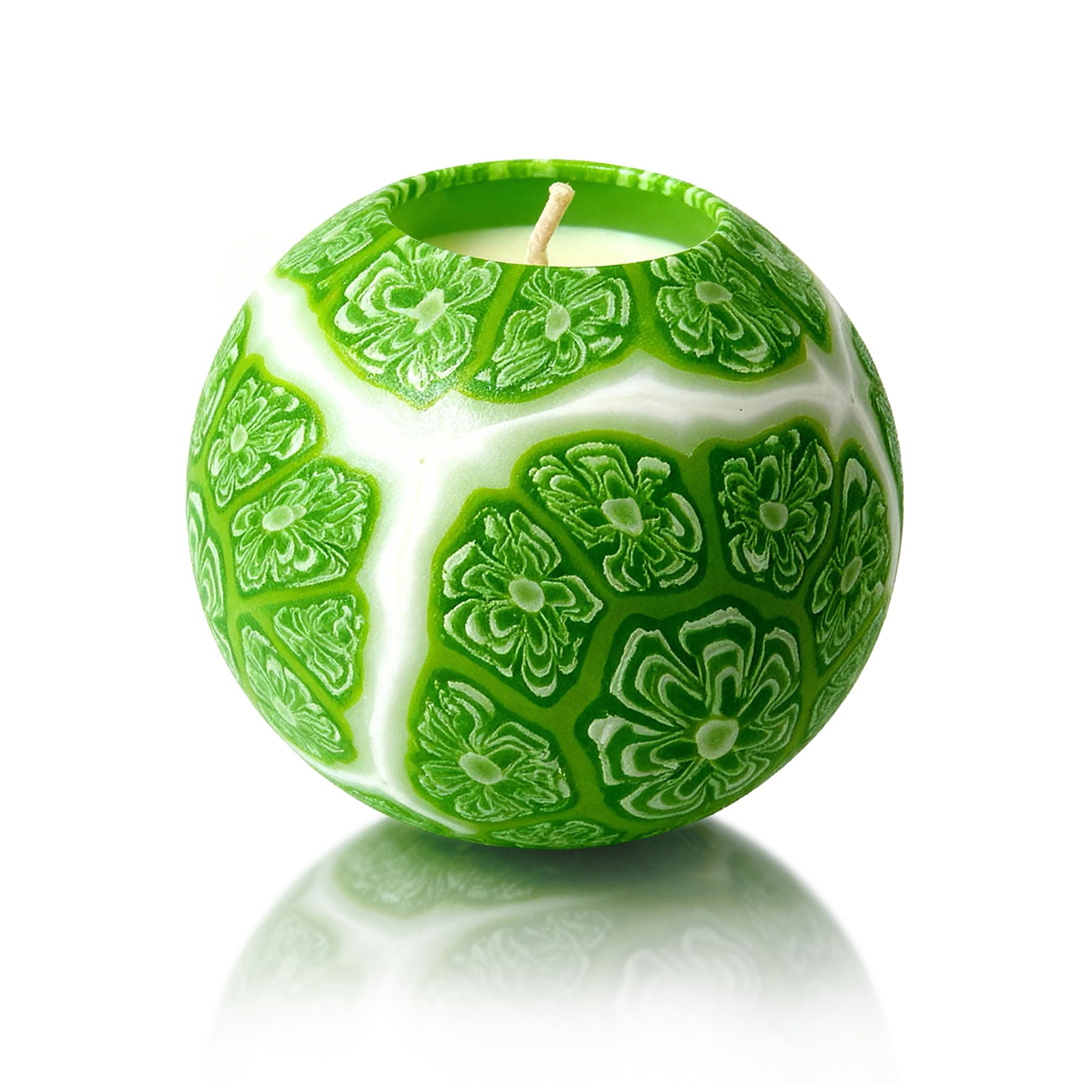 LumeTon spherical candle design adds cozy ambient light to living rooms.