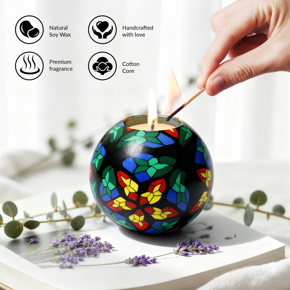 LumeTon Alan's Candle mini spherical design adds artistic flair to home décor
