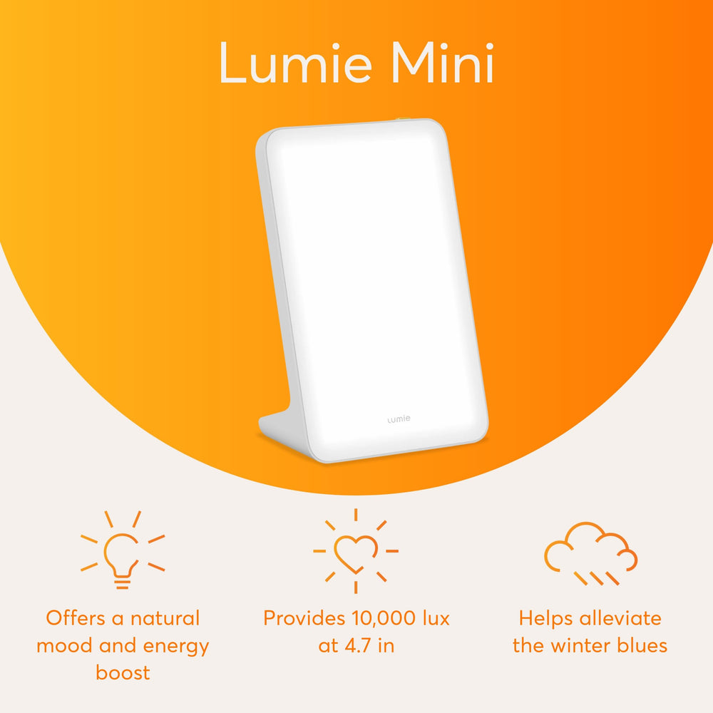 Lumie Mini Lamp demonstrates daylight-simulating light for daily rhythm support