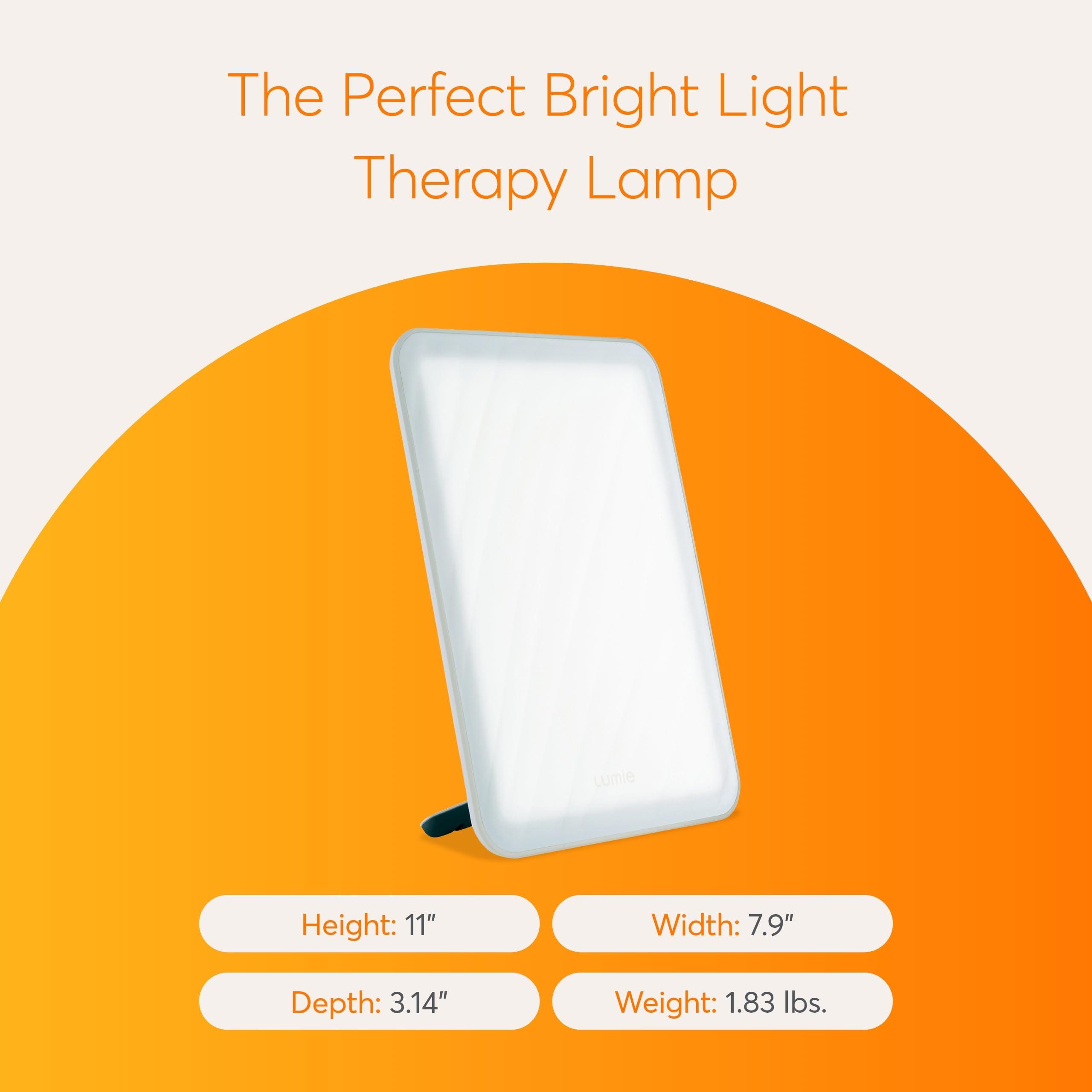 Lumie Vitamin L compact portable design fits nightstand or bag