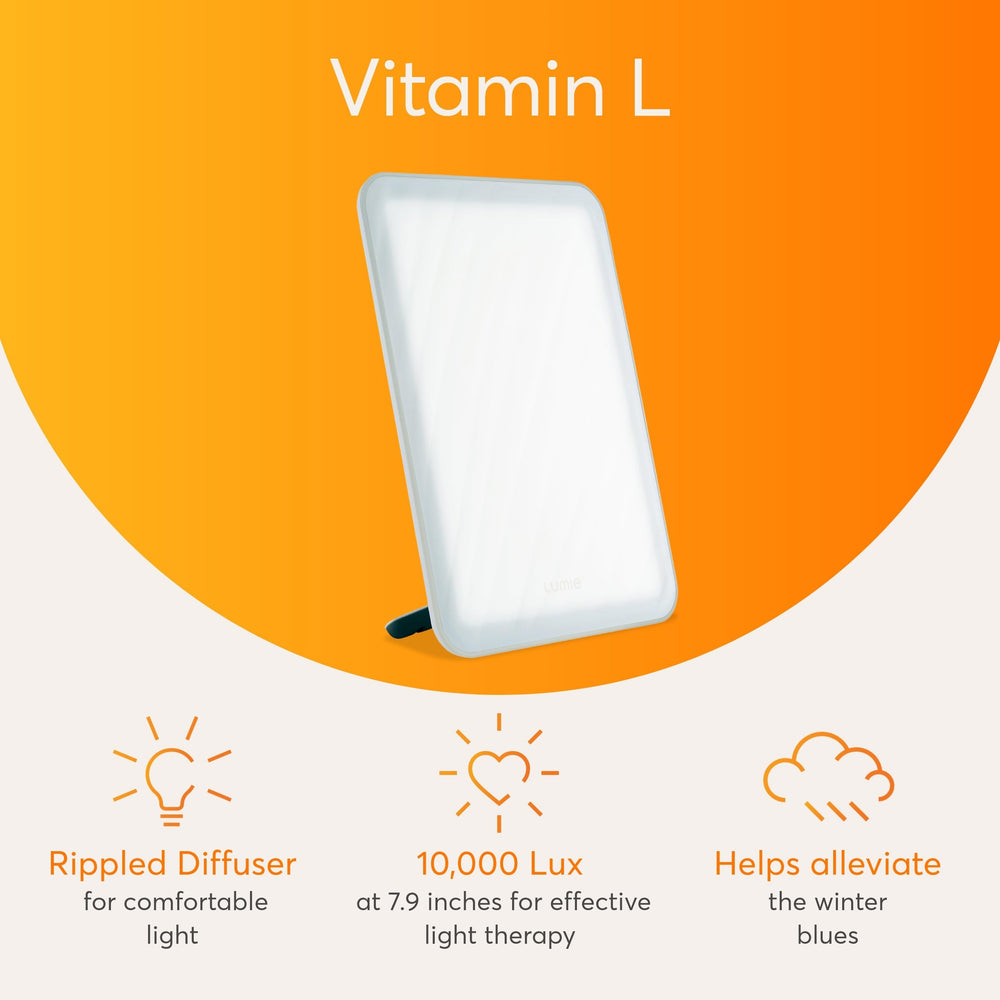 Lumie Vitamin L with detachable stand for flexible placement in small spaces