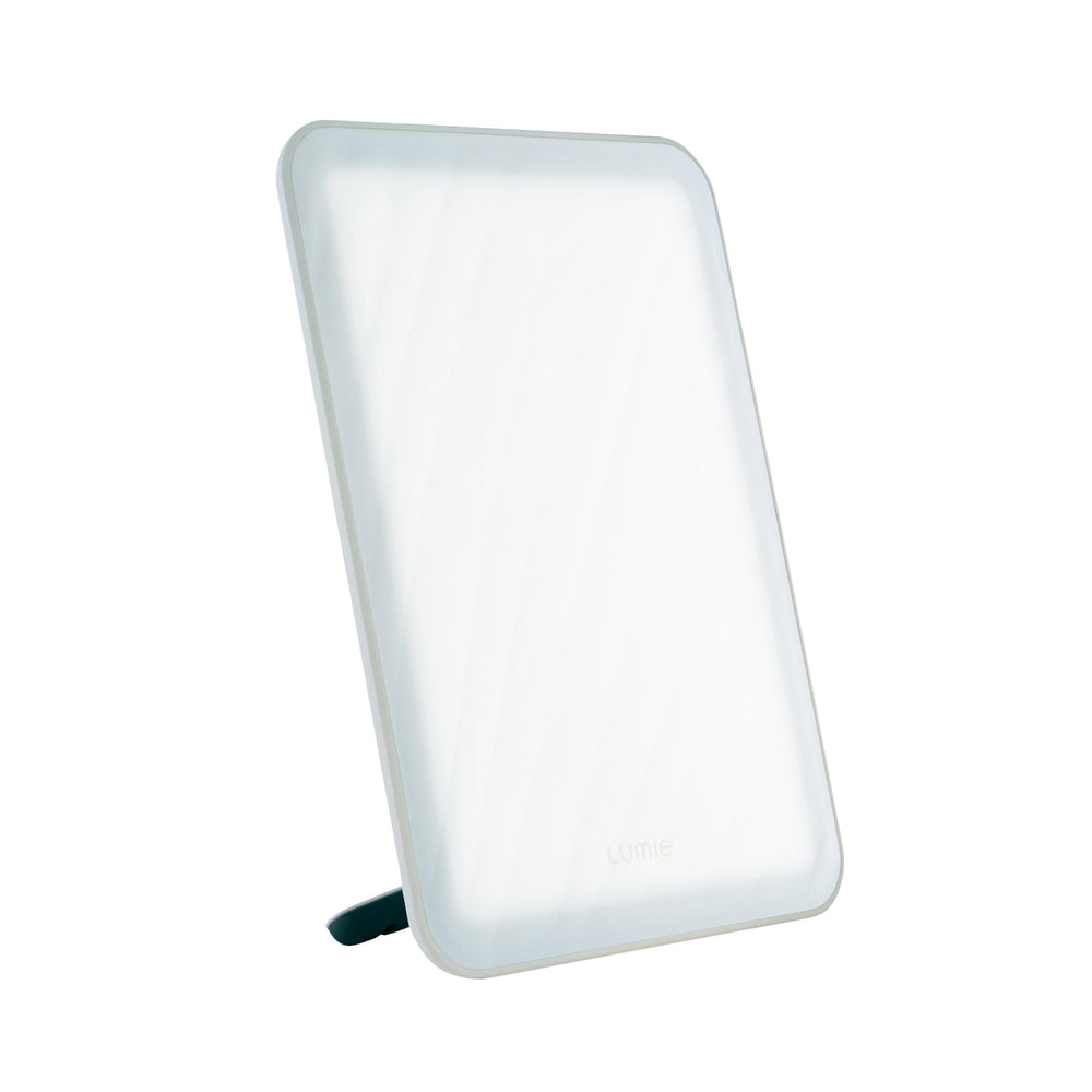 Lumie Vitamin L lamp front view with compact bedside-friendly design