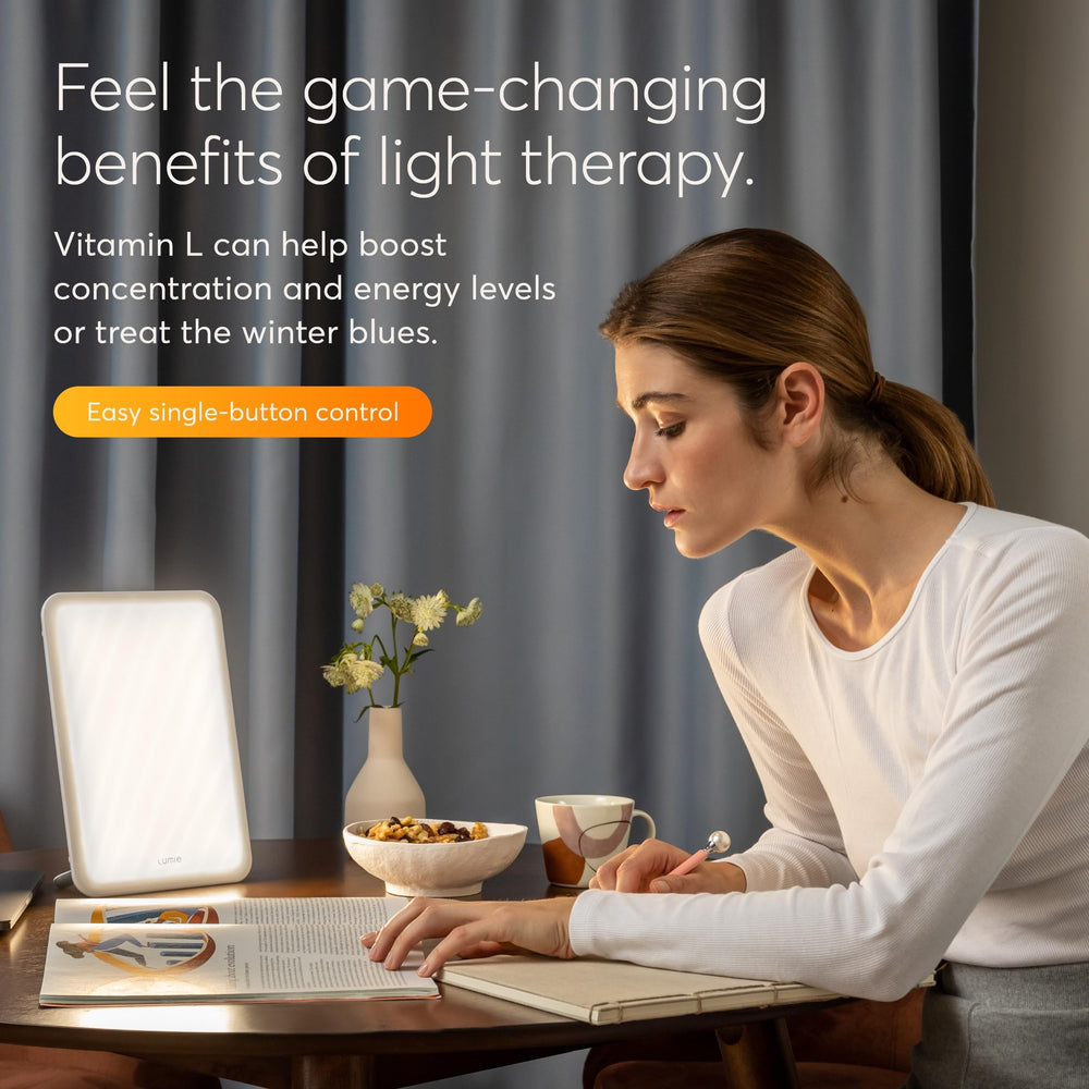 Lumie Vitamin L landscape mode enables wide-angle lighting for living areas