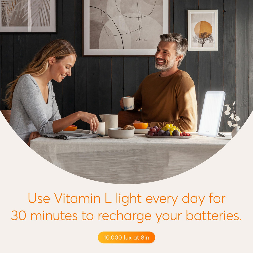 Lumie Vitamin L ripple diffuser close-up highlights soft even light