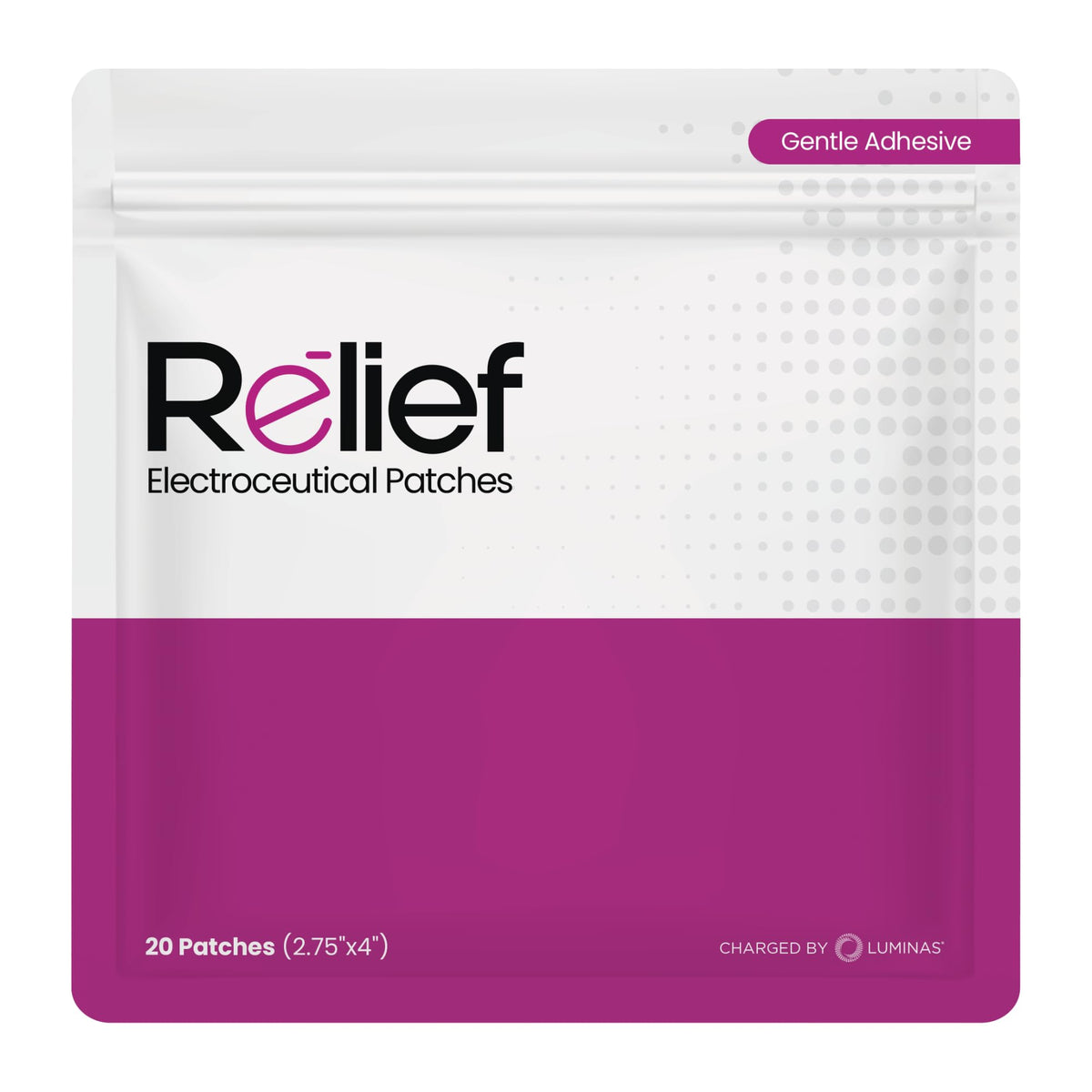 LUMINAS Relief Patch applied to the neck for daily comfort and targeted support.