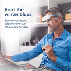 Luminette 2 used at home or work supporting mood and sleep routines