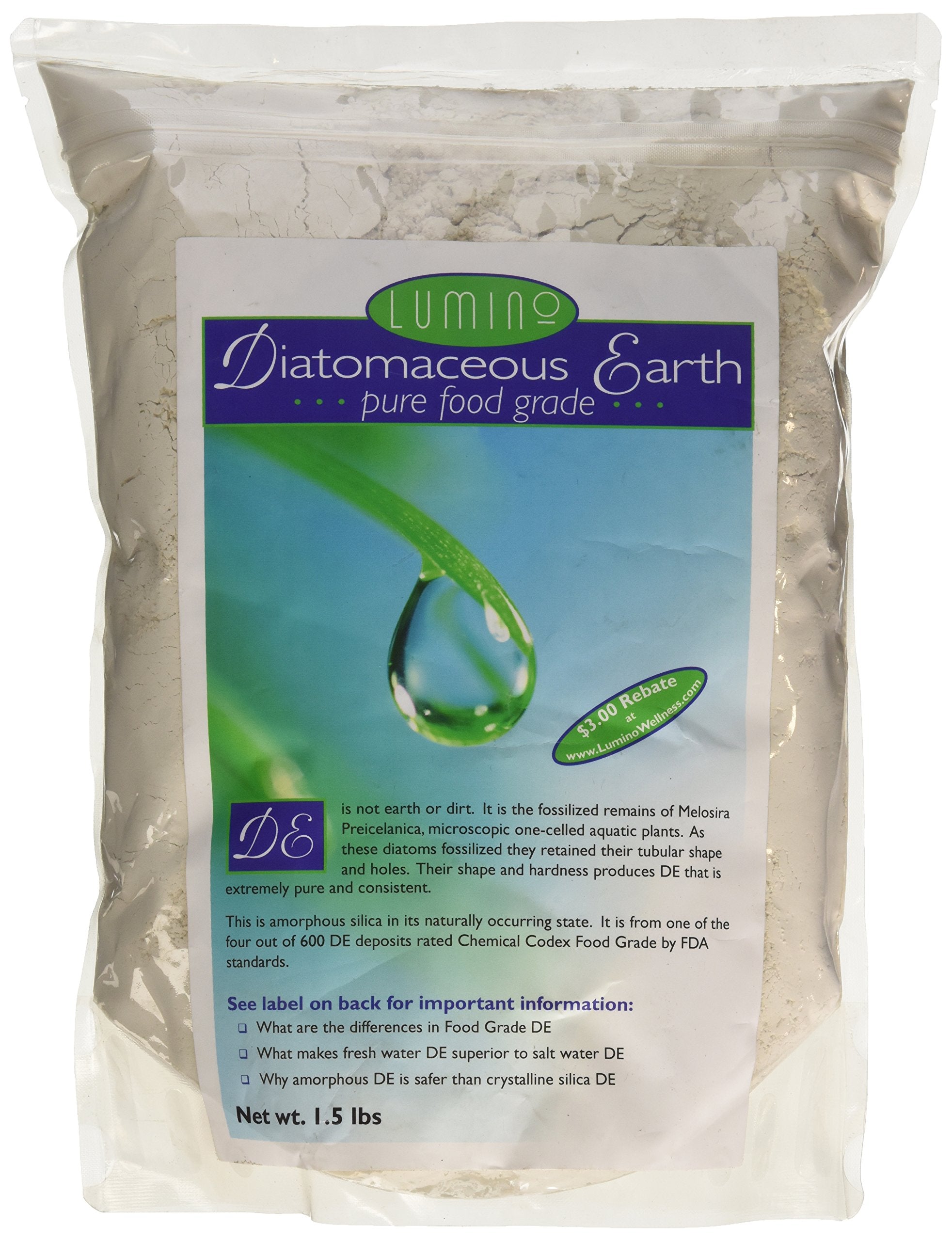 Lumino Home diatomaceous earth pure powder for versatile home tasks.