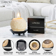 INTERGAZE LUMINORA handmade soy candle showcases craftsmanship and clean burn