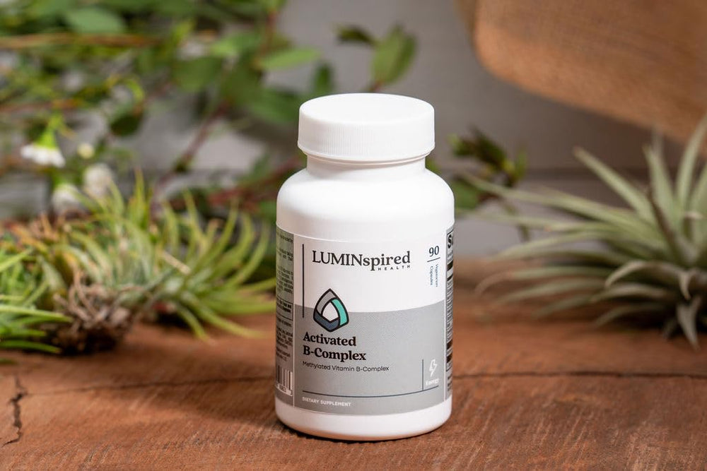 LUMINSPIRED Health nutrition facts panel emphasizing allergen-free and third-party tested standards.