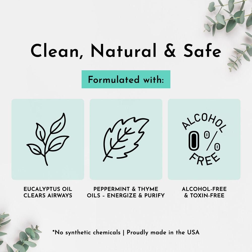 Lumonc Eucalyptus Spray travel-friendly bottle for everyday use anywhere.