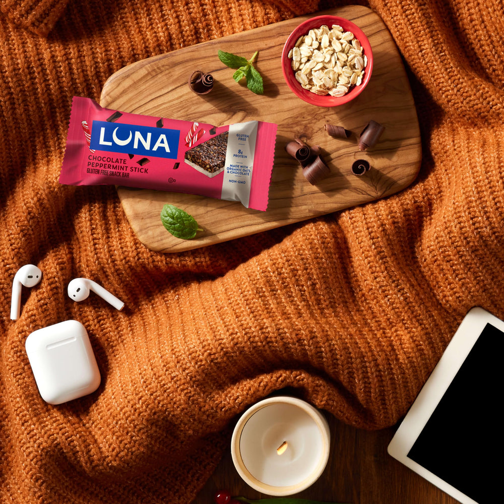 Kosher-certified Luna Bar signals inclusive snack choice.