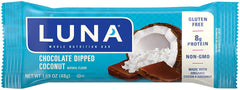 Luna Bar non-GMO plant-based option with coconut aroma and creamy bite.