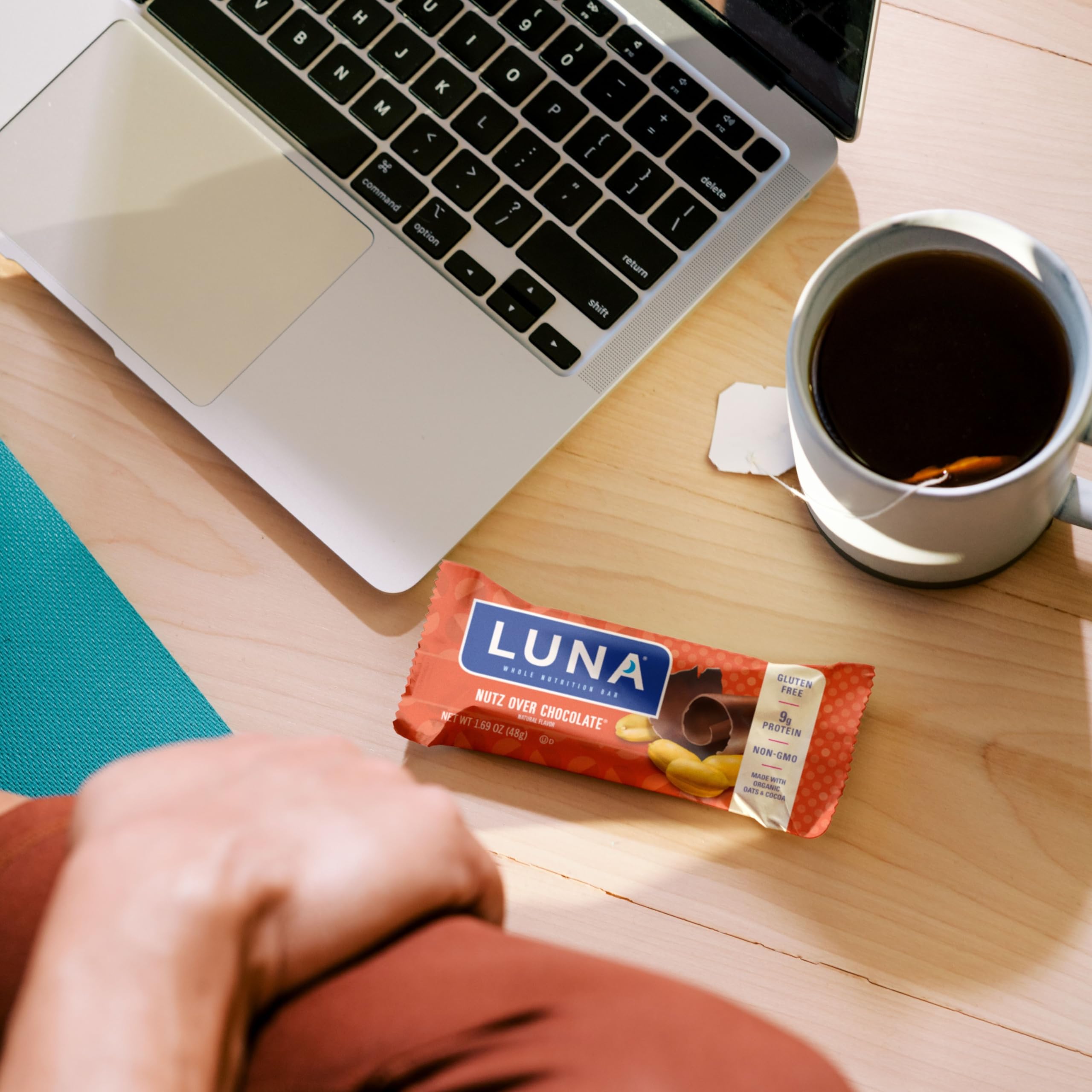 Luna Bar On-the-go snack open with a ready-to-eat bar