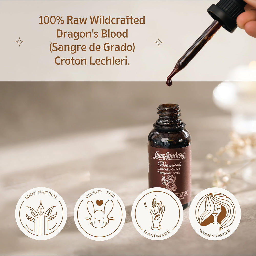 Luna Sundara Dragon Blood elixir resin ready for concentrated applications.