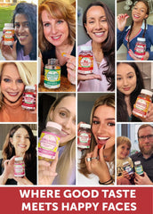 Two Lunakai B12 gummies in hand illustrating chewable daily energy.