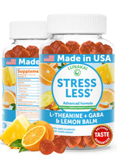 Lunakai calm gummies bottle shown for daily stress support.
