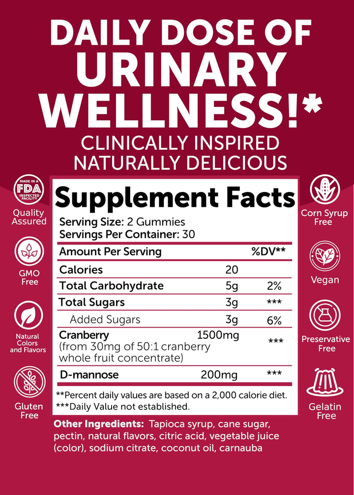 Lunakai Cranberry Gummies with whole fruit extract 50:1 on label.