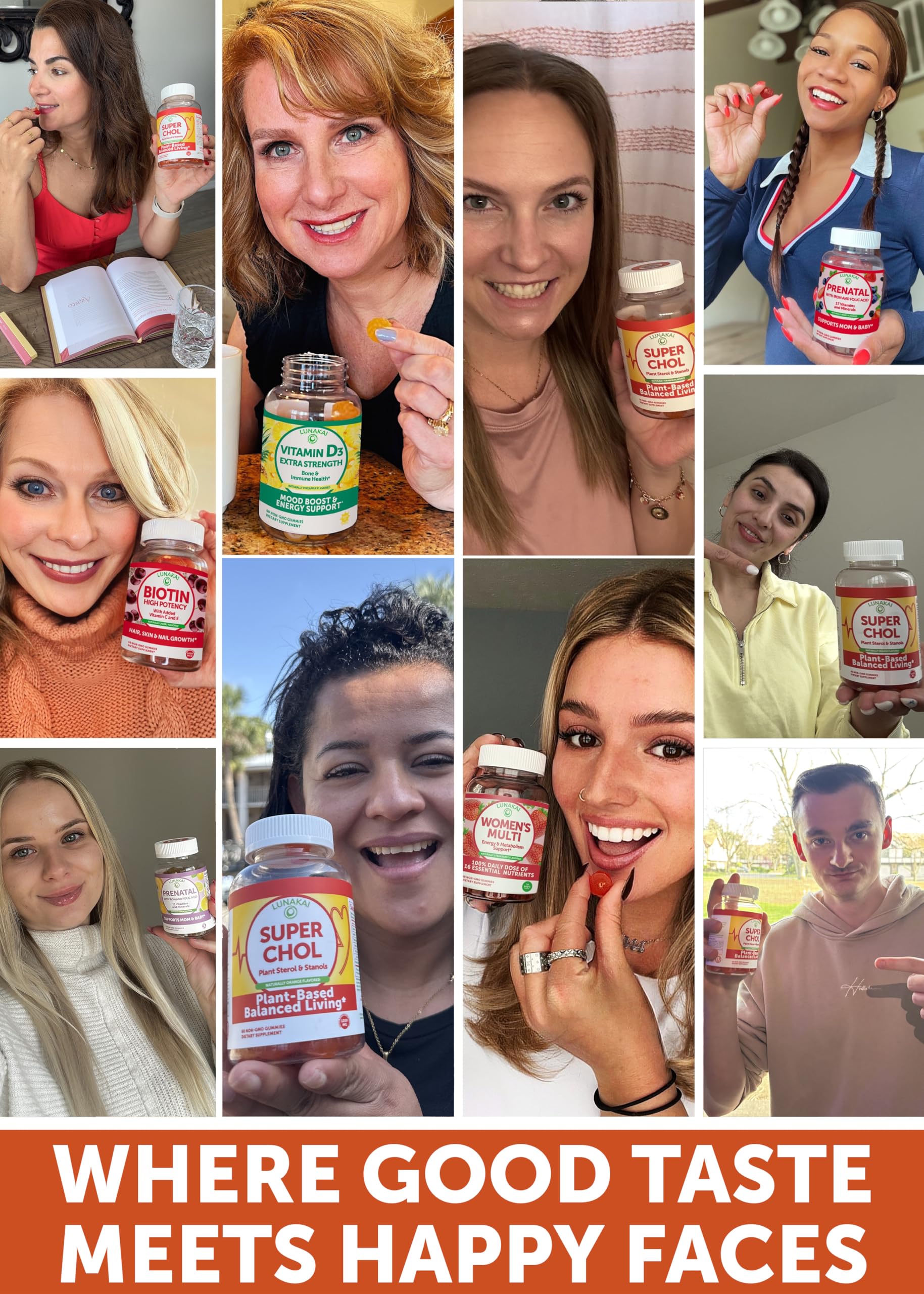 Lunakai gluten-free vegan ingredients highlight clean, plant-based formulation.