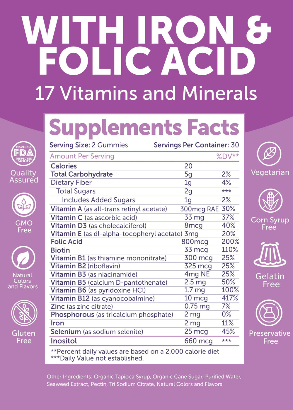 Made in USA Lunakai gummies with natural colors and flavors