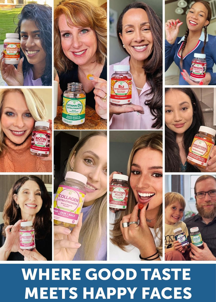Lunakai gummies being opened to reveal chewy probiotic bites.