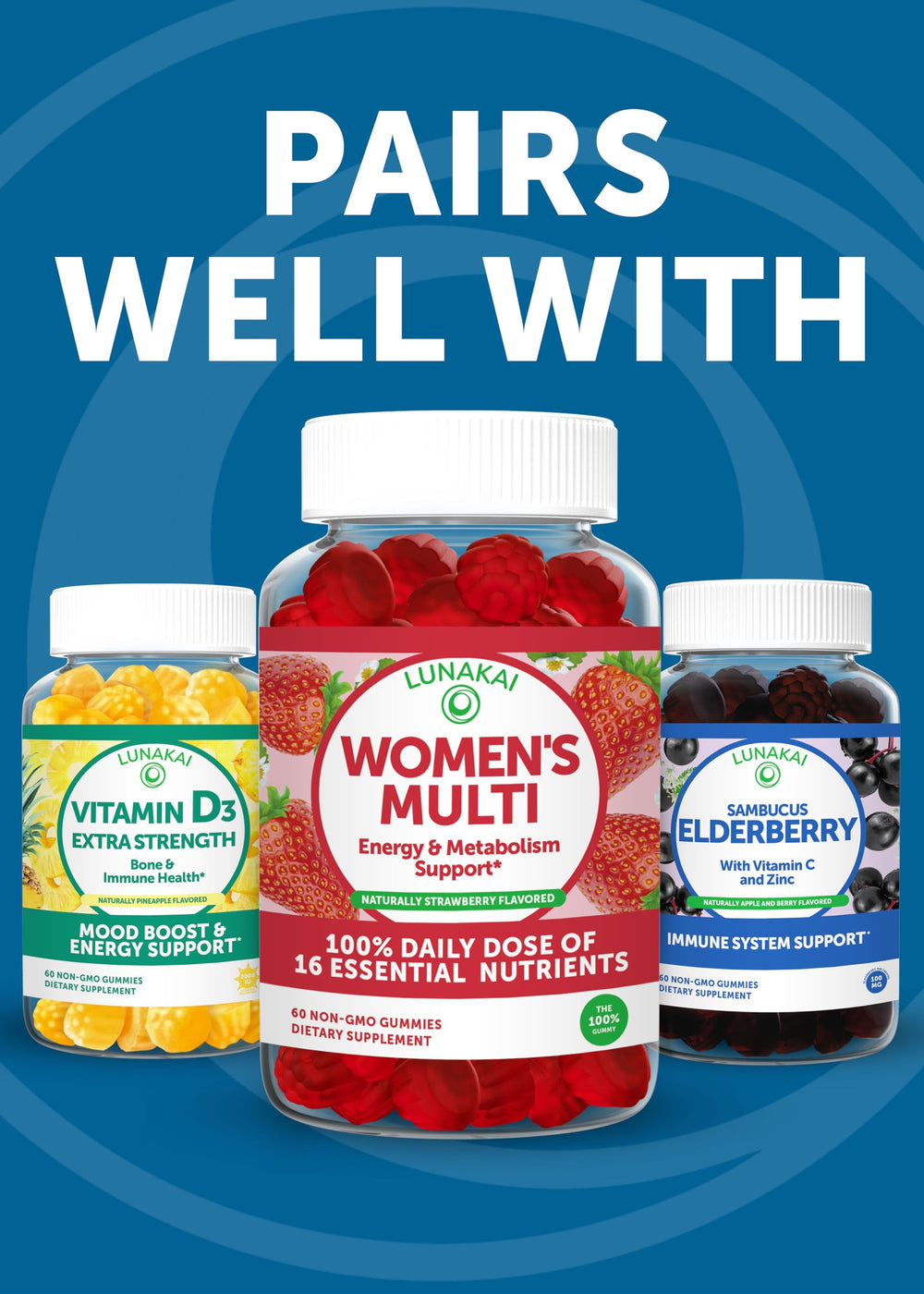 Third-party tested Lunakai gummies label underscores purity and safety.