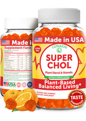 Lunakai Super Chol Gummies bottle for convenient daily cholesterol support.