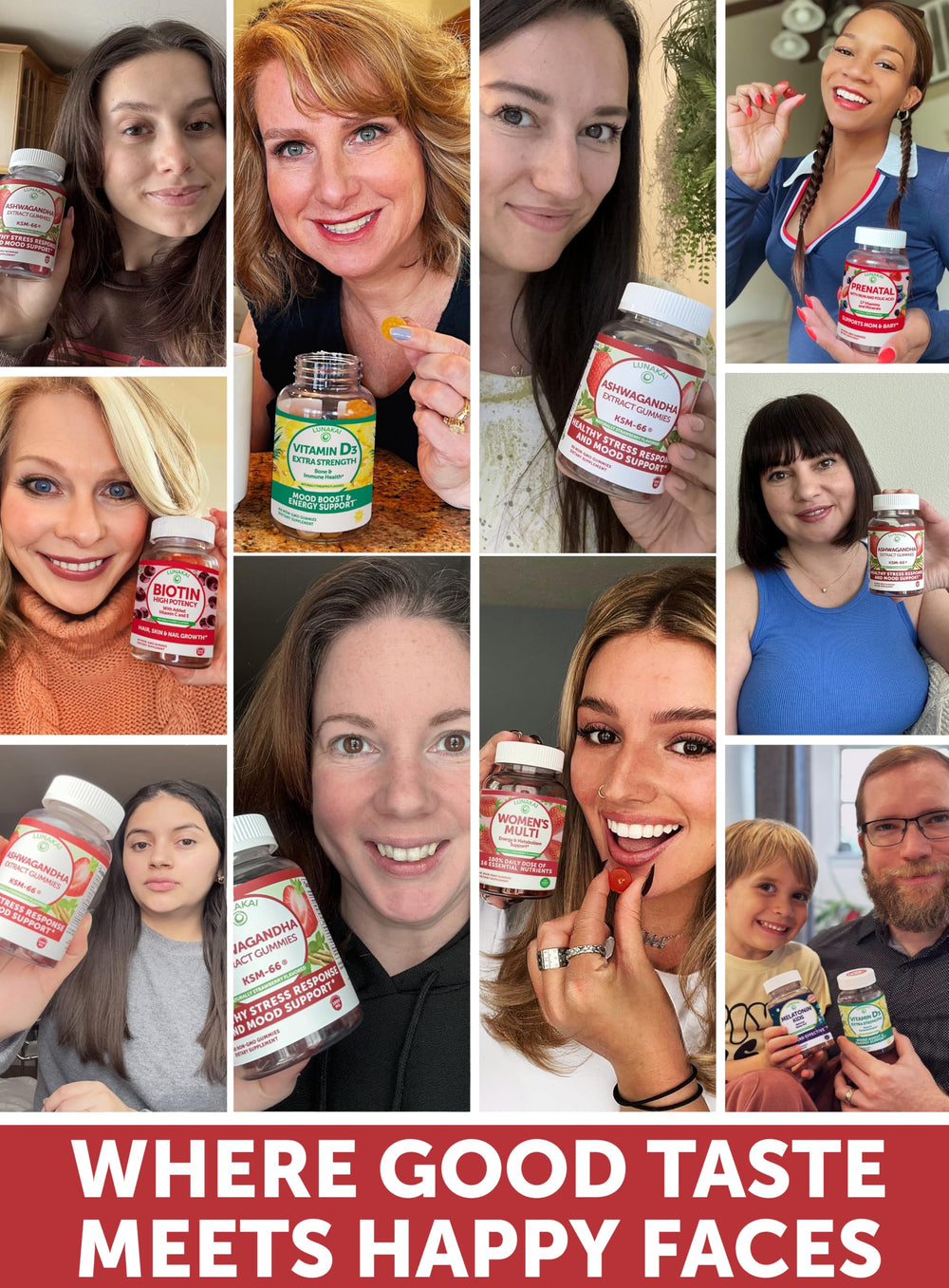 Lunakai gummies vegan seal on packaging highlights gelatin-free, plant-based wellness