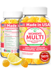 Lunakai women's multivitamin gummies bottle showing convenient daily wellness support