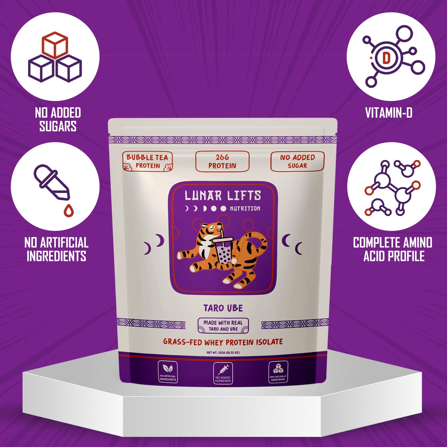 Shaker bottle with Lunar Lifts Nutrition powder ready for on-the-go nutrition.