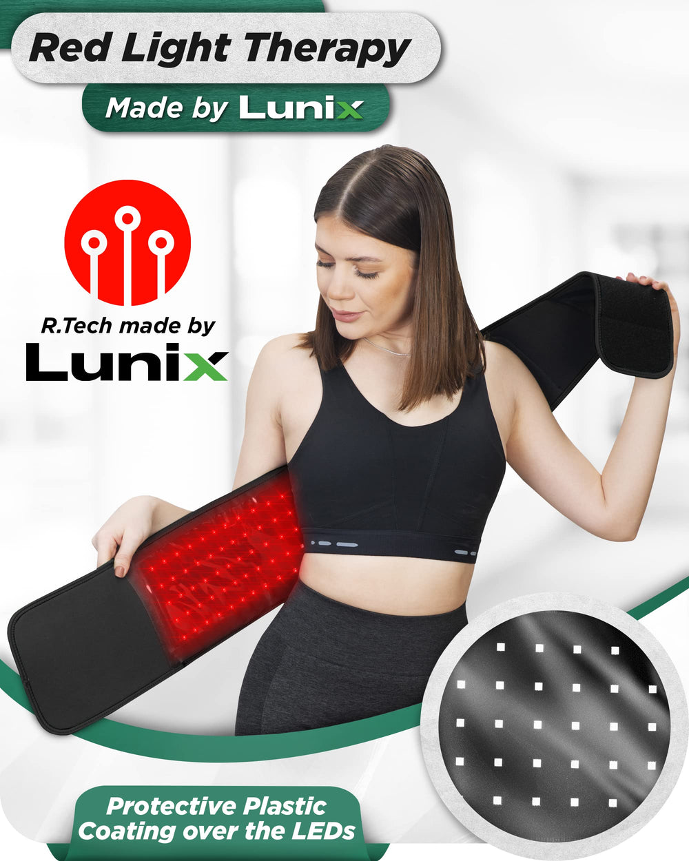 Lunix LX16 850nm infrared panel close-up penetrating deeper tissues