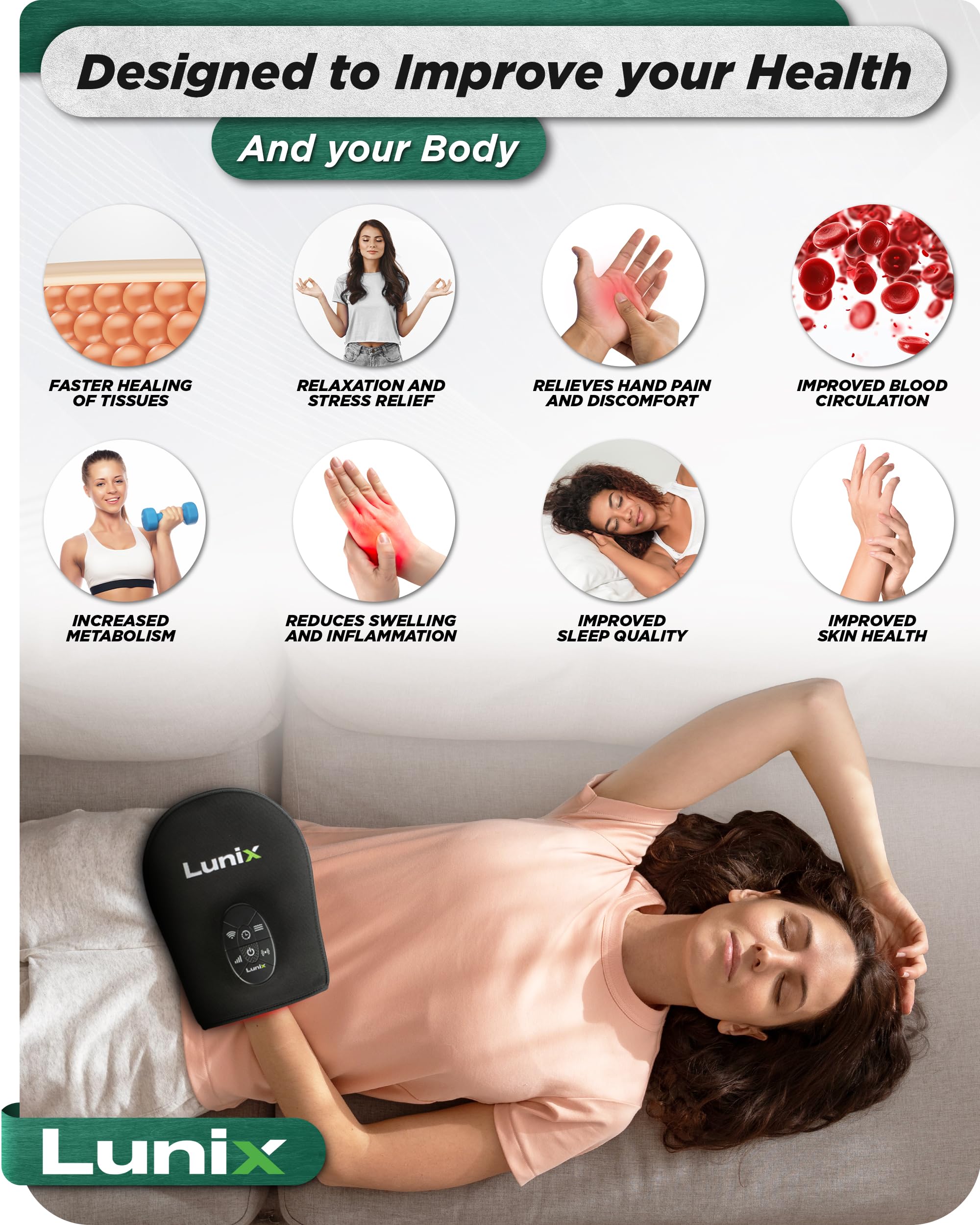 Lunix LX23 use on sofa or desk for a calm, wind-down routine.