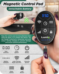 Lunix LX24 red light mode active for relaxing foot exposure