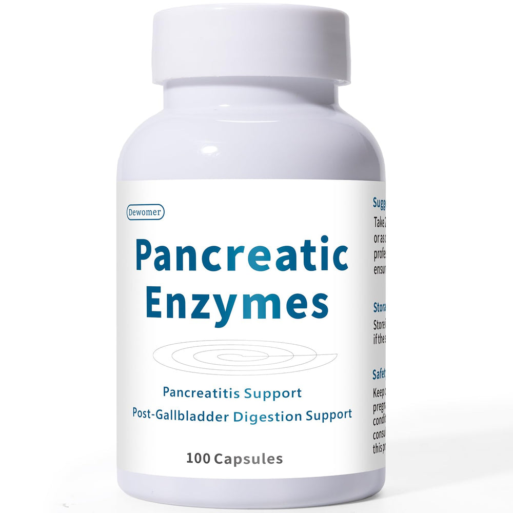 Lunza Pancreatin bottle front view, supports comfortable post-meal digestion.