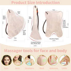 Lusomch Gua Sha curved-edge tool for neck and shoulder relief.