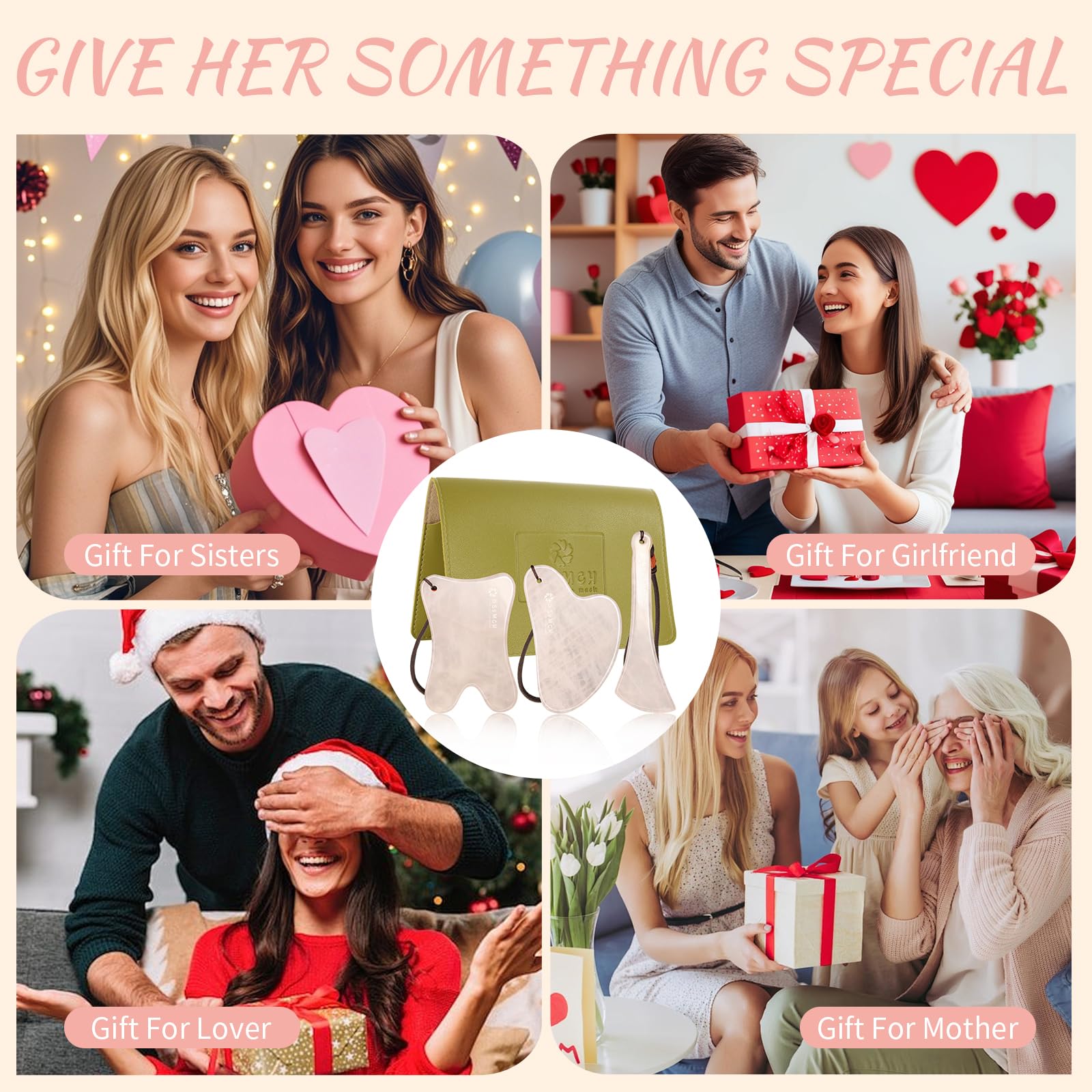 Lusomch Gua Sha gift set perfect for relaxation and self-care.