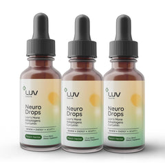 LUV health Neuro Drops bottle front view for nerve and joint support.
