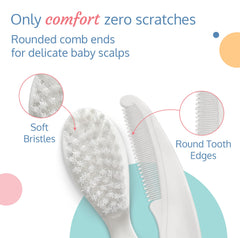 Luv Lap Comb anti-slip handle for easy baby grooming sessions.
