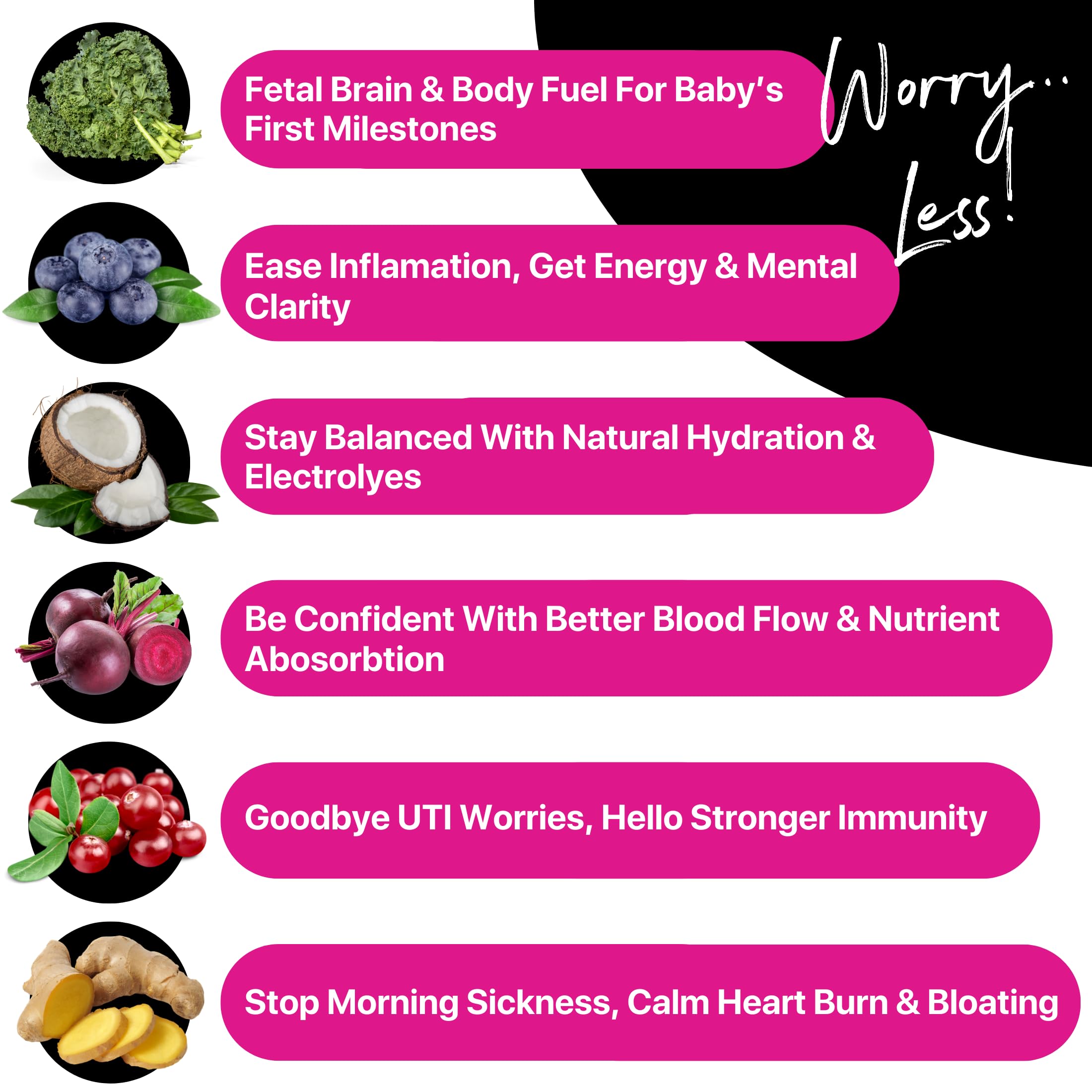 LuvBelly greens scoop-dispensing image highlights easy measurement for quick daily boosts.