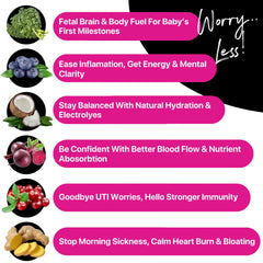 LuvBelly greens scoop-dispensing image highlights easy measurement for quick daily boosts.