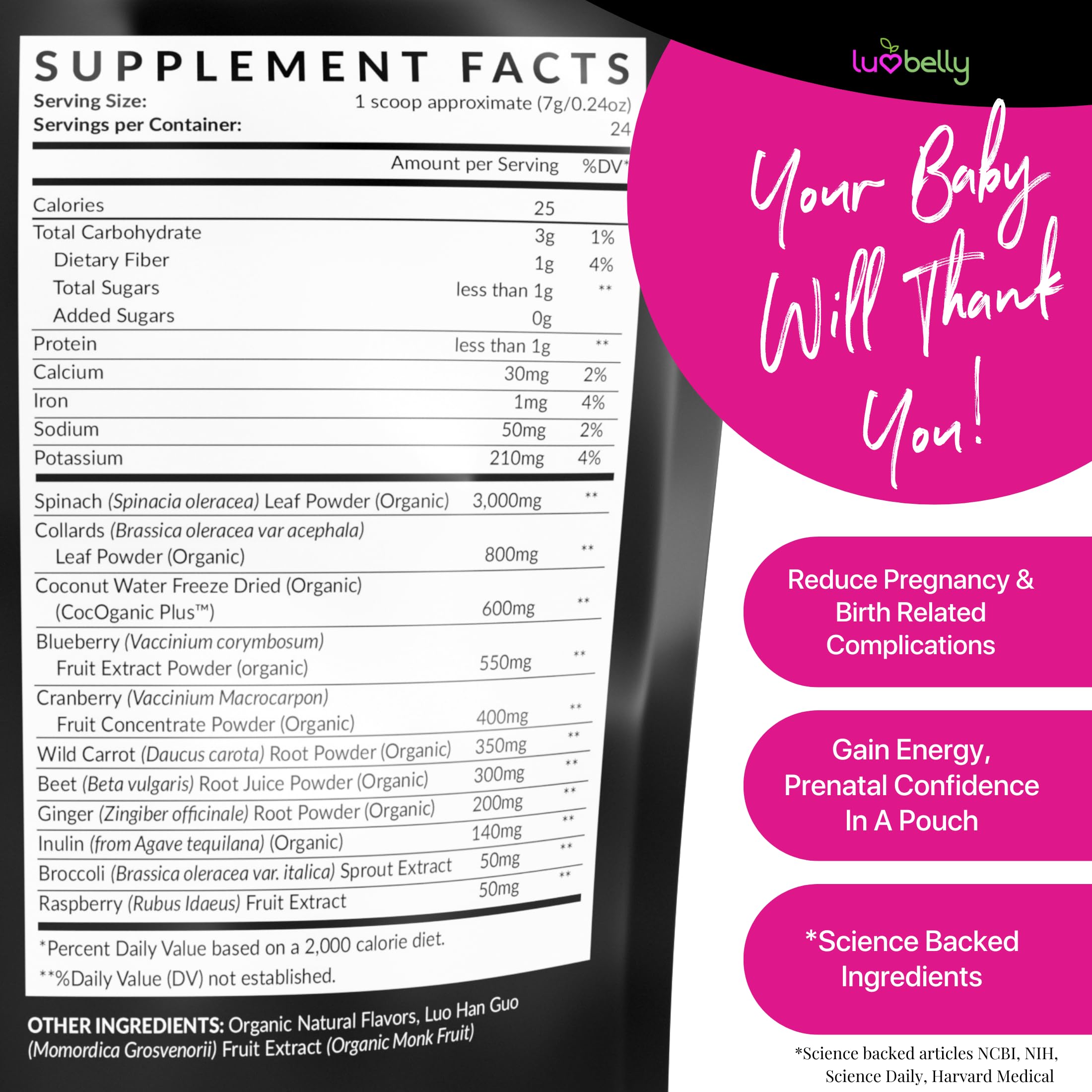 LuvBelly hydration image with coconut water powder and electrolytes supports daily energy.