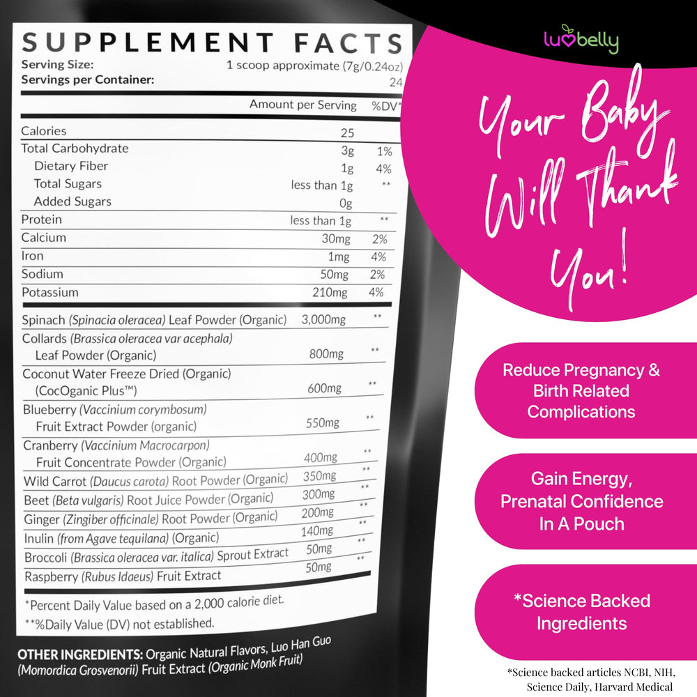LuvBelly hydration image with coconut water powder and electrolytes supports daily energy.