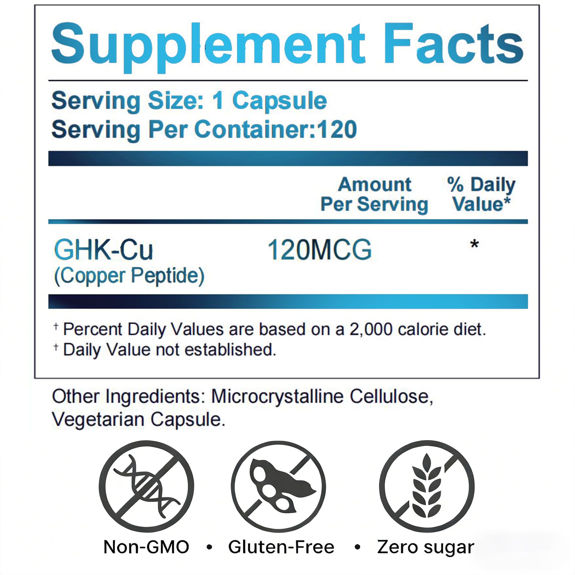 LuxHealth GHK-Cu daily use capsule with water.
