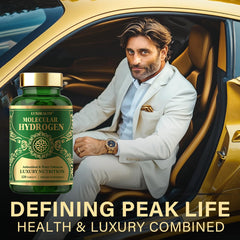 LUXHEALTH hydrogen tablets dissolving in water to create hydrogen-rich hydration